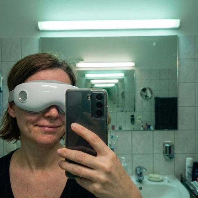 Customer mirror selfie with device